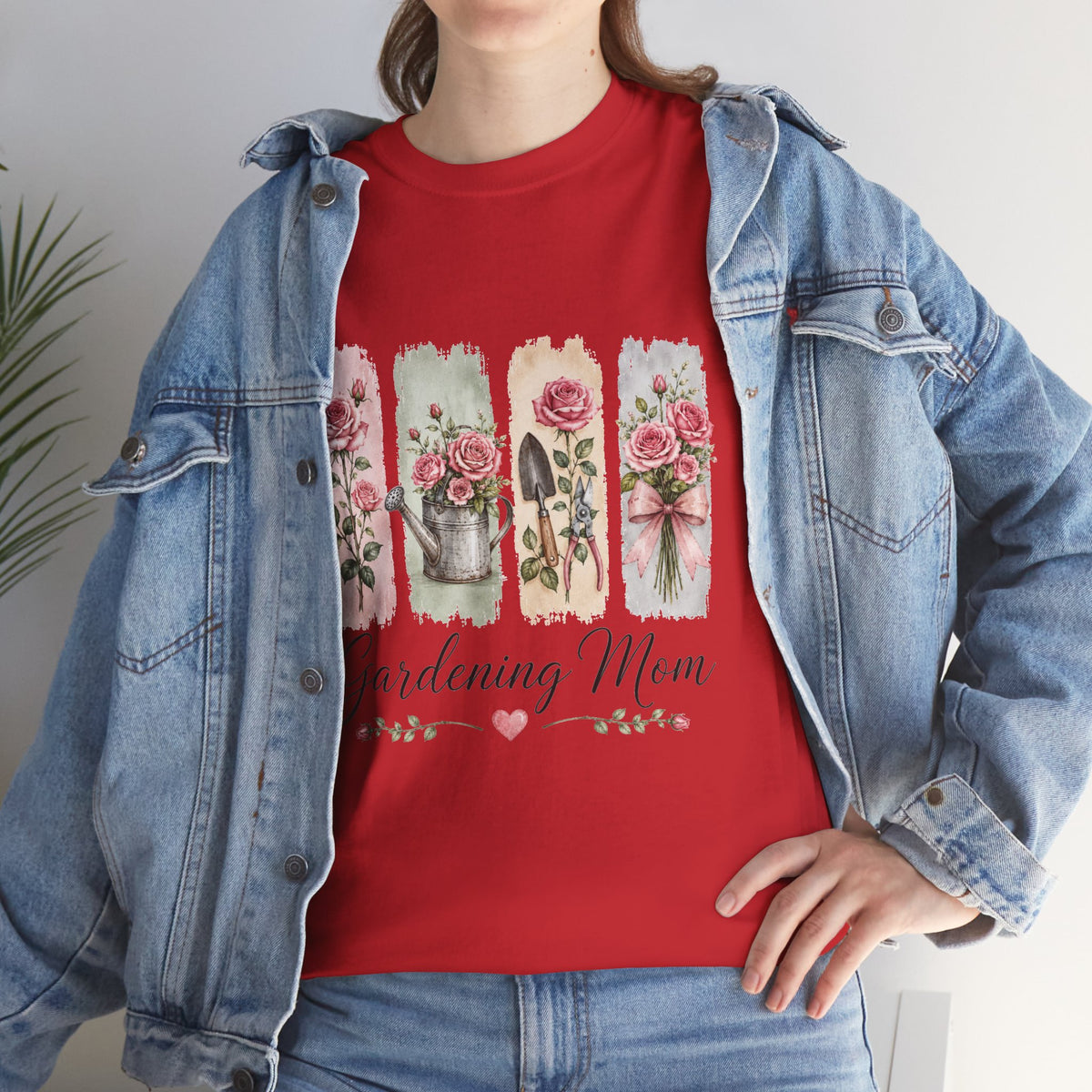 Gardening Mom RosesT-Shirt – Floral Watercolor Garden Tools Tee