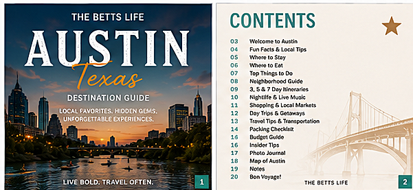 Austin, Texas Destination Guide | Curated Travel Handbook - Digital Download