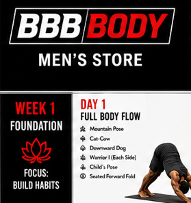 BBB Body – Yoga Guide for Men: 30 Day Challenge (Digital Download)