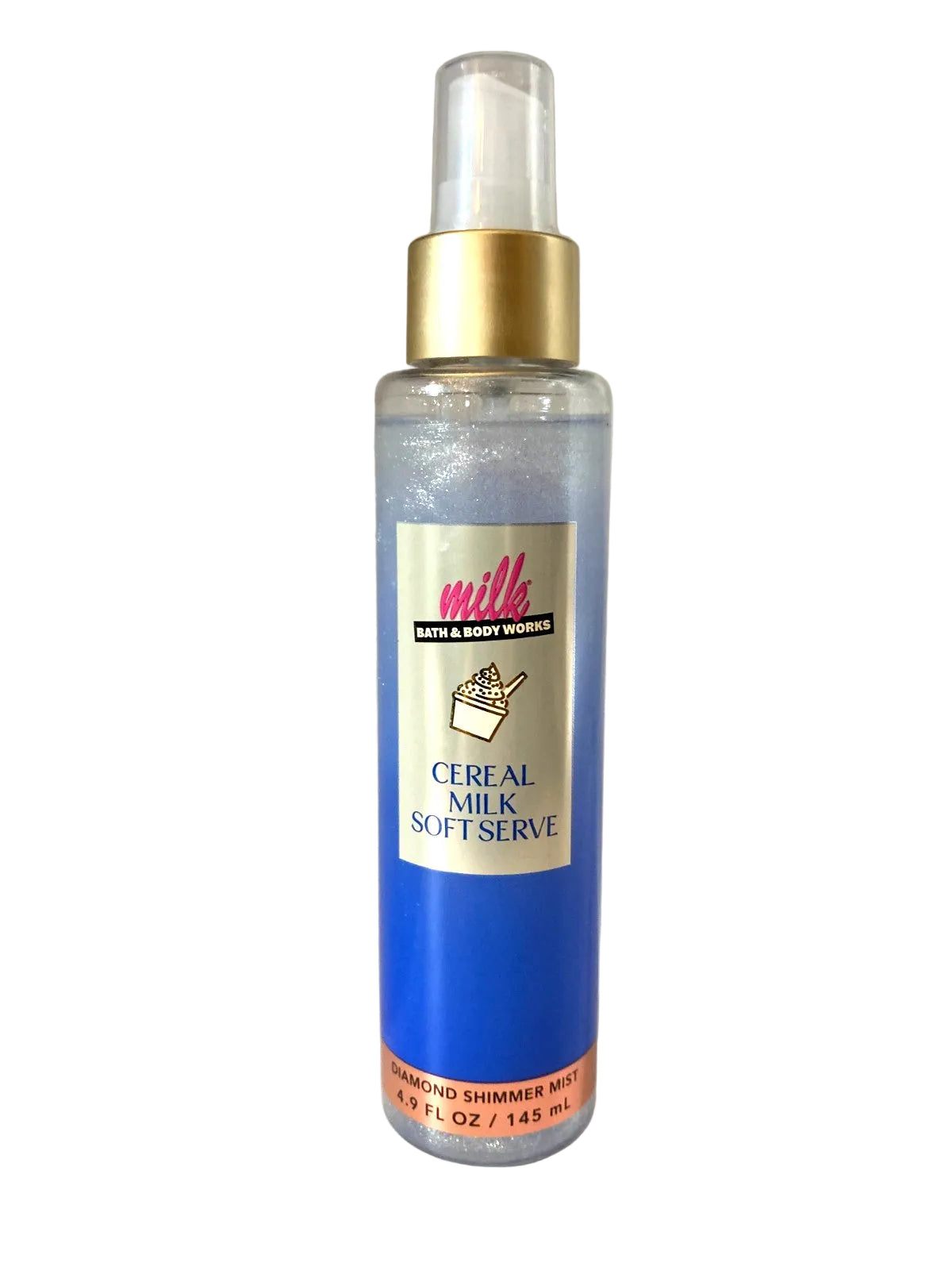 Bath & Body Works Cereal Milk Soft Serve Diamond Shimmer Mist 4.9 oz