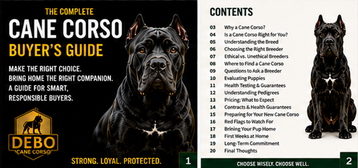 The Complete Cane Corso Buyer's Guide | Digital Handbook for Responsible Owners - Digital Download