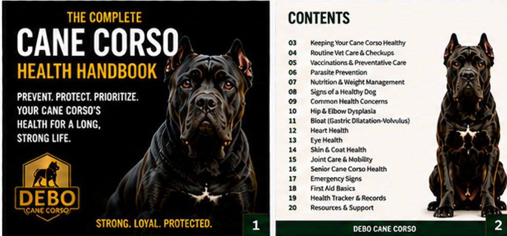 The Complete Cane Corso Health Handbook | Digital Preventive Care & Wellness Guide - Digital Download