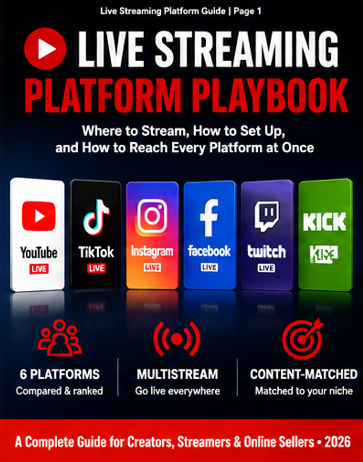 Live Streaming Platform Playbook: Where to Stream & How to Reach Every Platform (Digital Download)