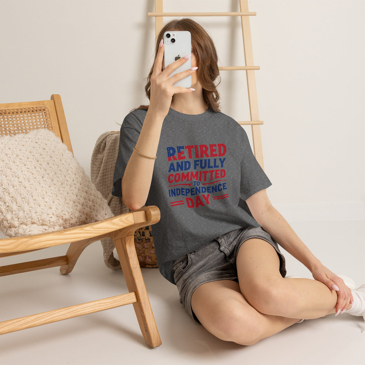 Retired and Fully Committed to Independence Day T-Shirt