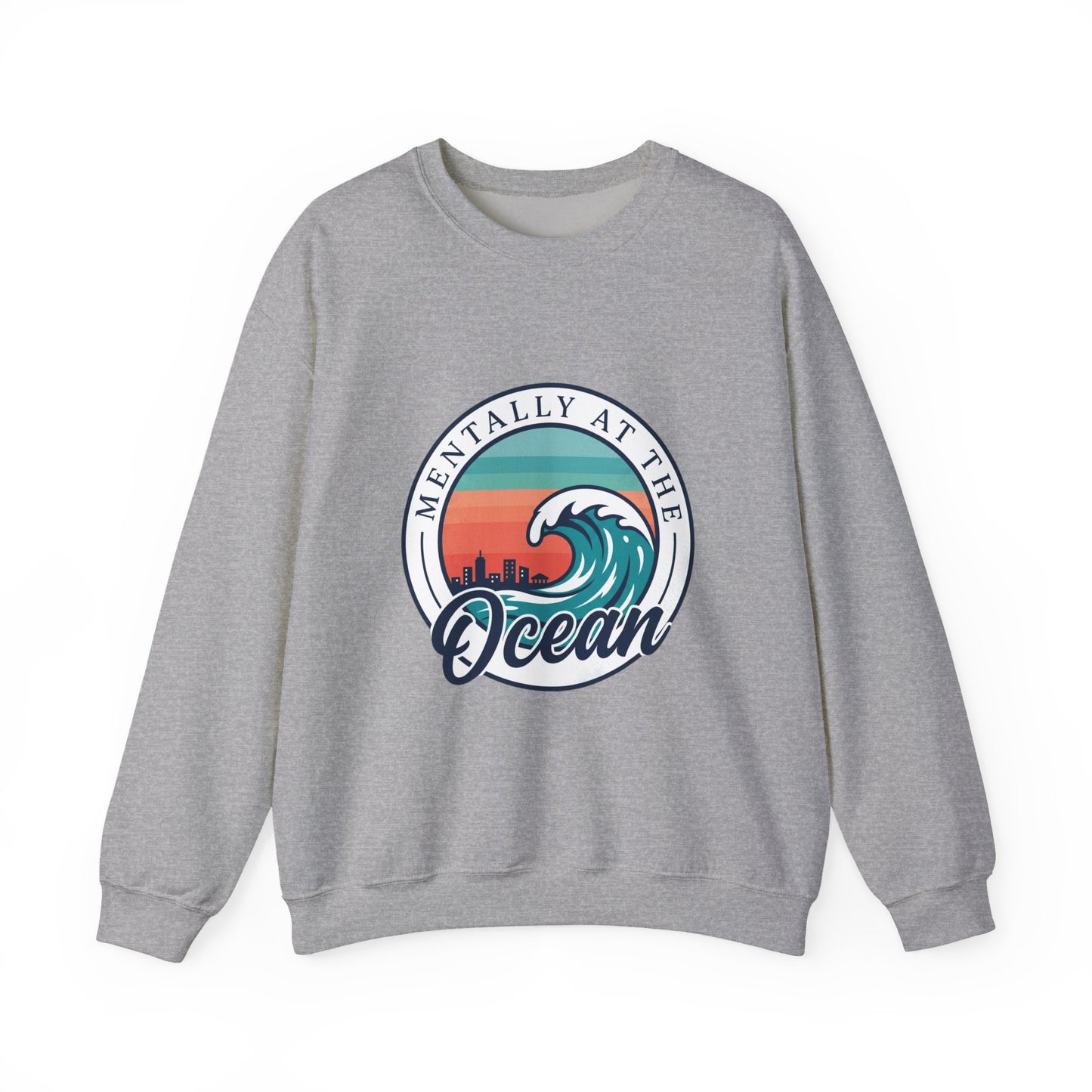 Mentally at the Ocean Crewneck Sweatshirt | coastal aesthetic, sea breeze