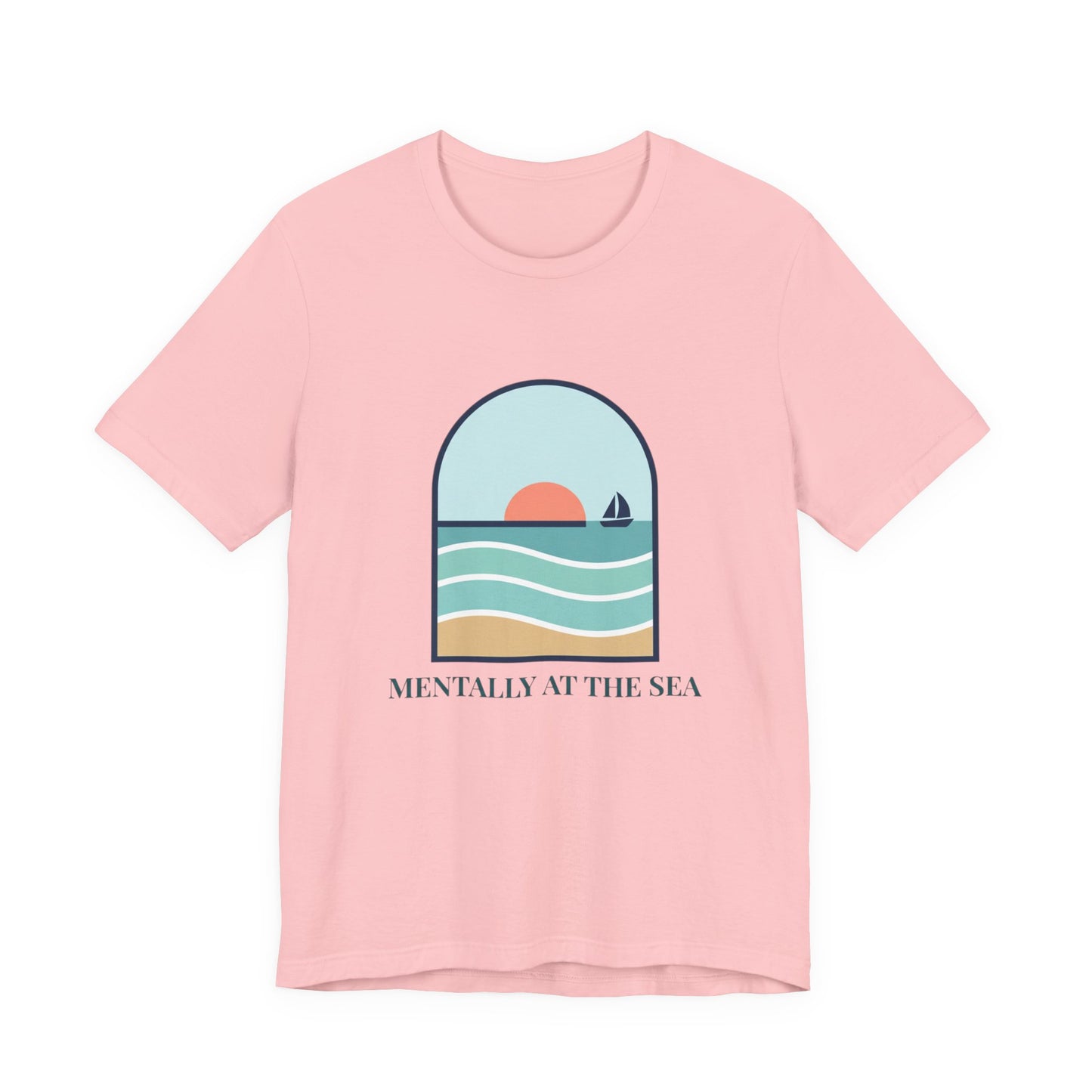 Mentally at the Sea Tee | Coastal Aesthetic, pastel blue seafoam