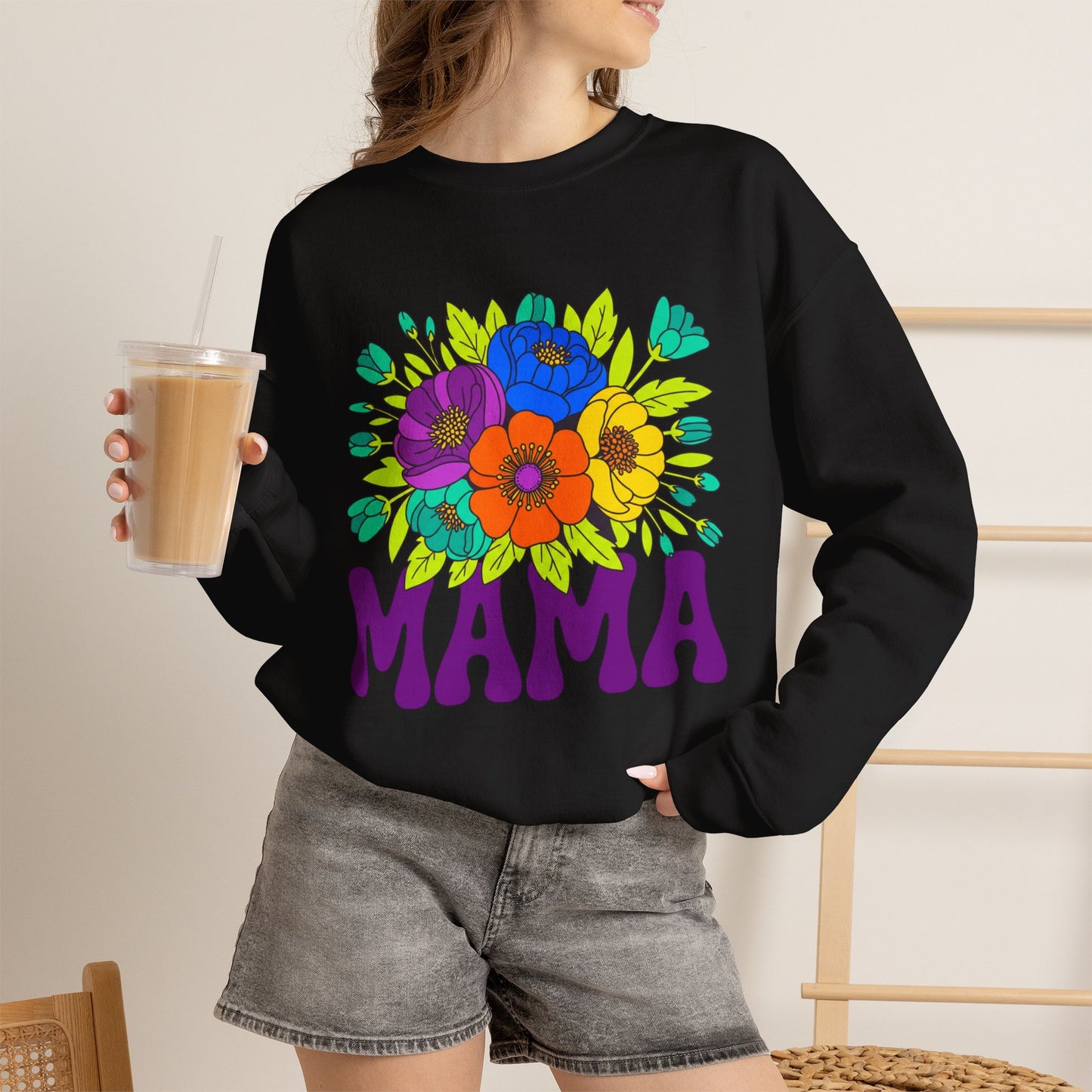 Mama Floral Sweatshirt — Cozy Mother's Day Crewneck