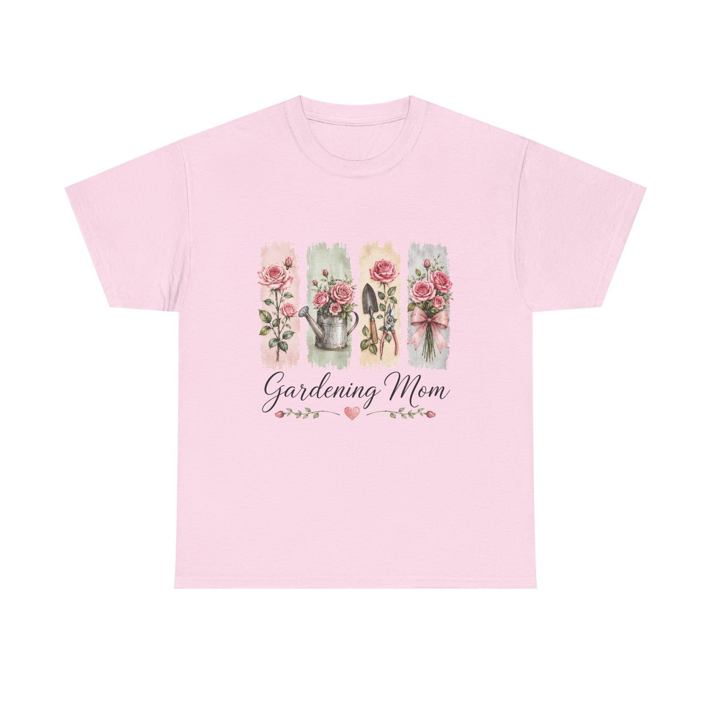 Gardening Mom T-Shirt – Floral Watercolor Garden Tools Tee