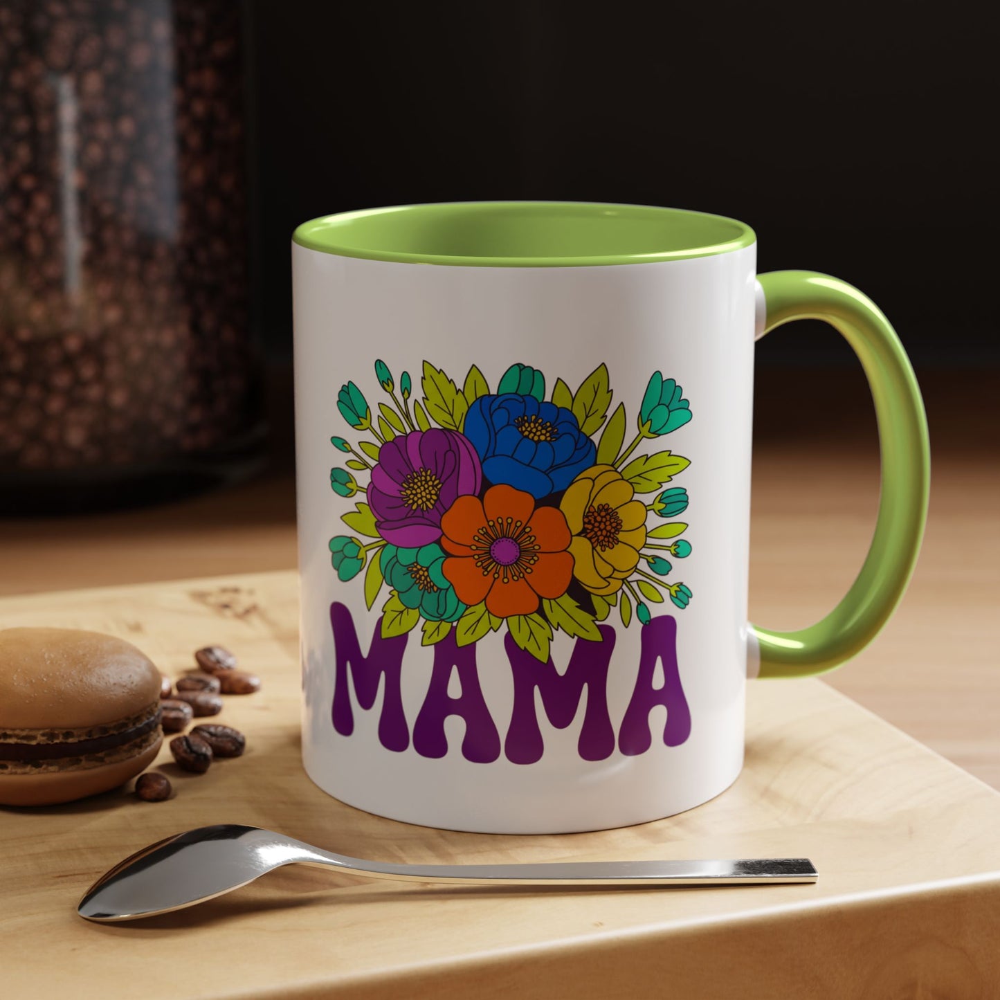 Mama Floral Coffee Mug Accent 11/15oz