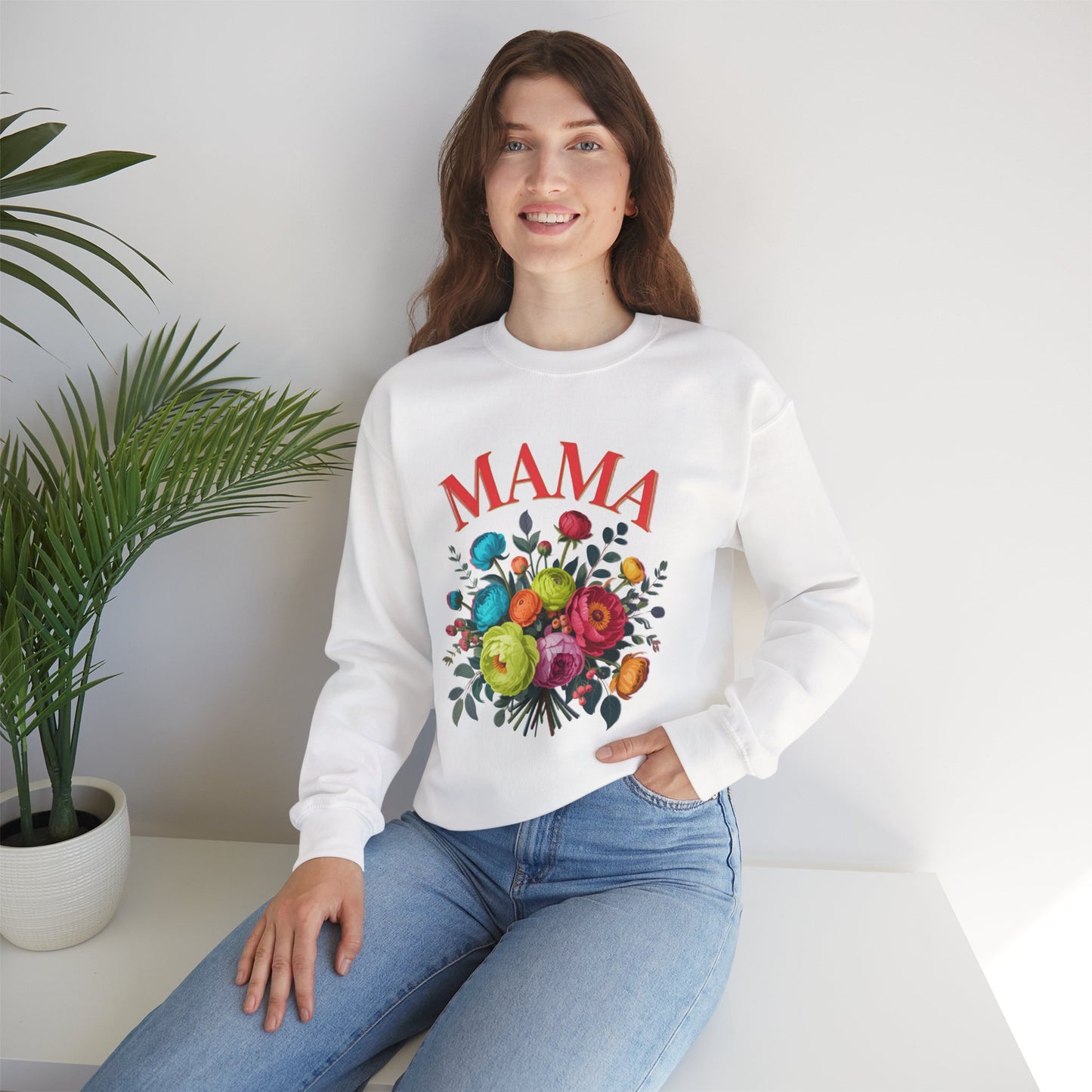 Mama Floral Sweatshirt Cozy Mother’s Day Crewneck