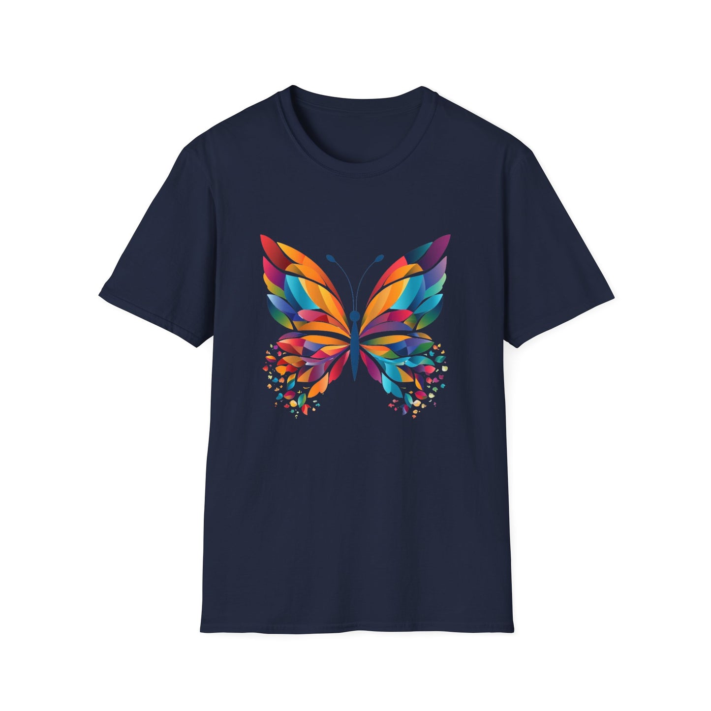 Colorful Butterfly T-Shirt — Vibrant Rainbow Wing Graphic Tee