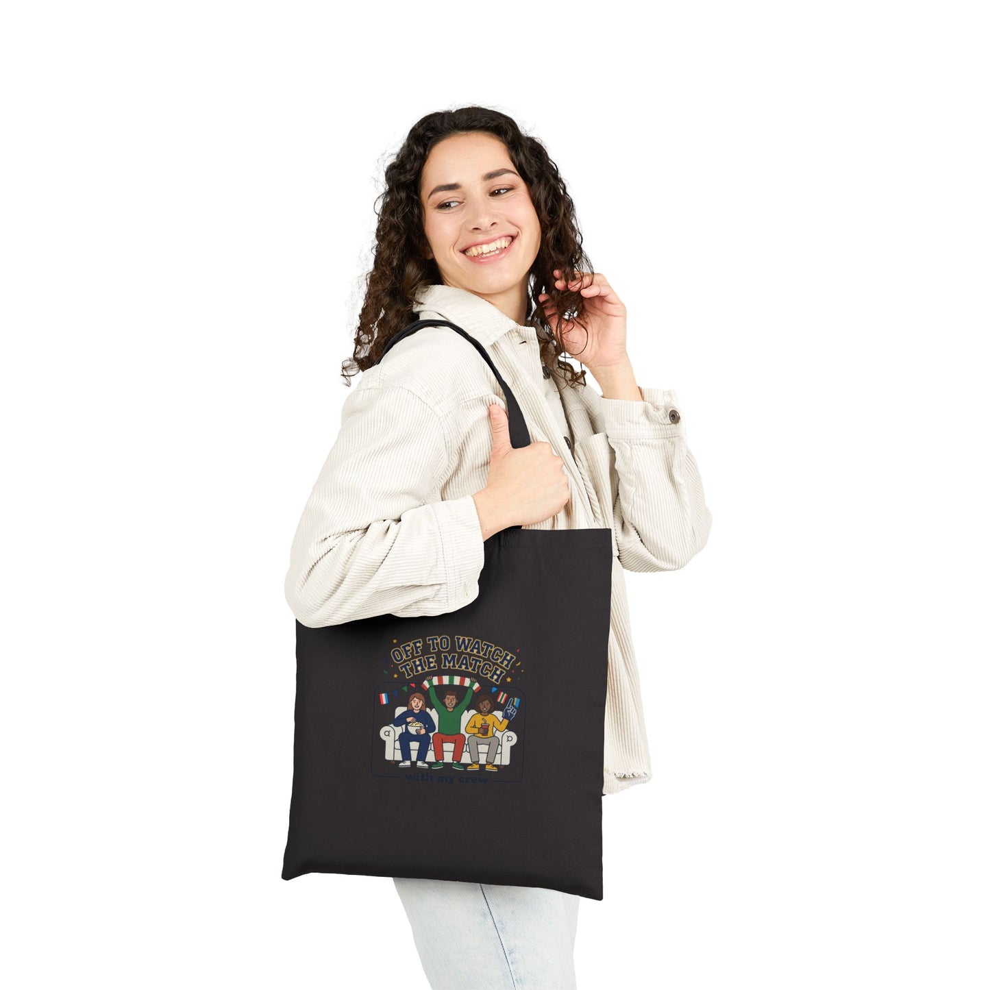 Off to Watch the Match Tote Bag | soccer watch party, country colors