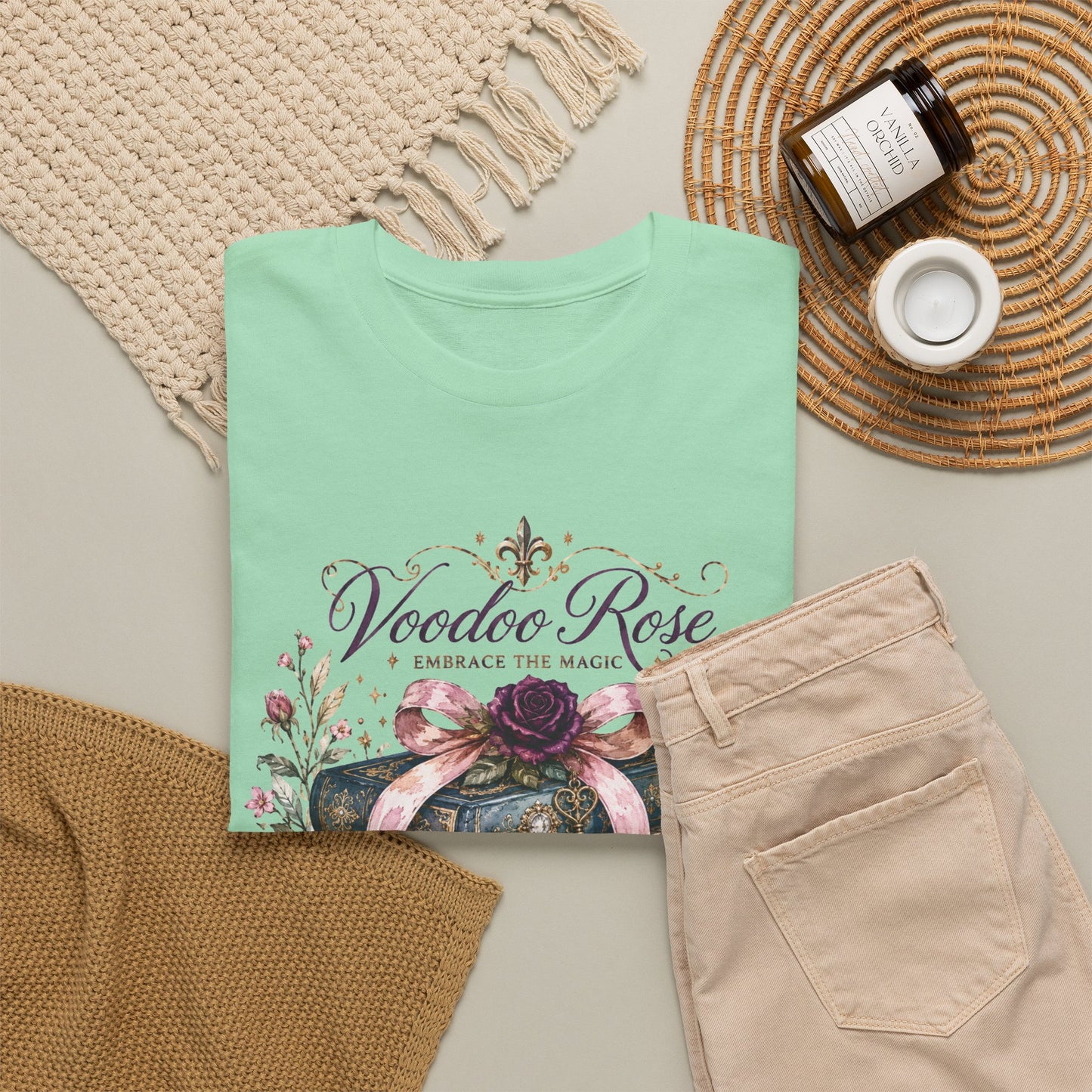 Voodoo Rose Louisiana Stacked Books Tee