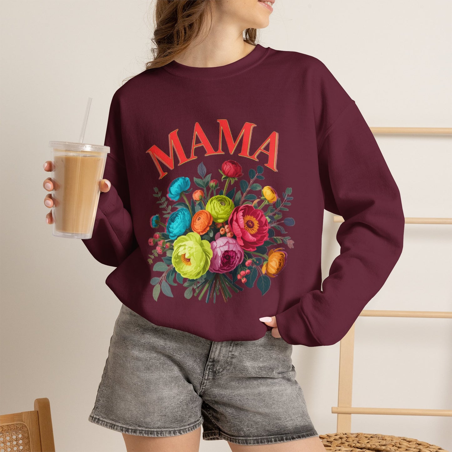 Mama Floral Sweatshirt Cozy Mother’s Day Crewneck