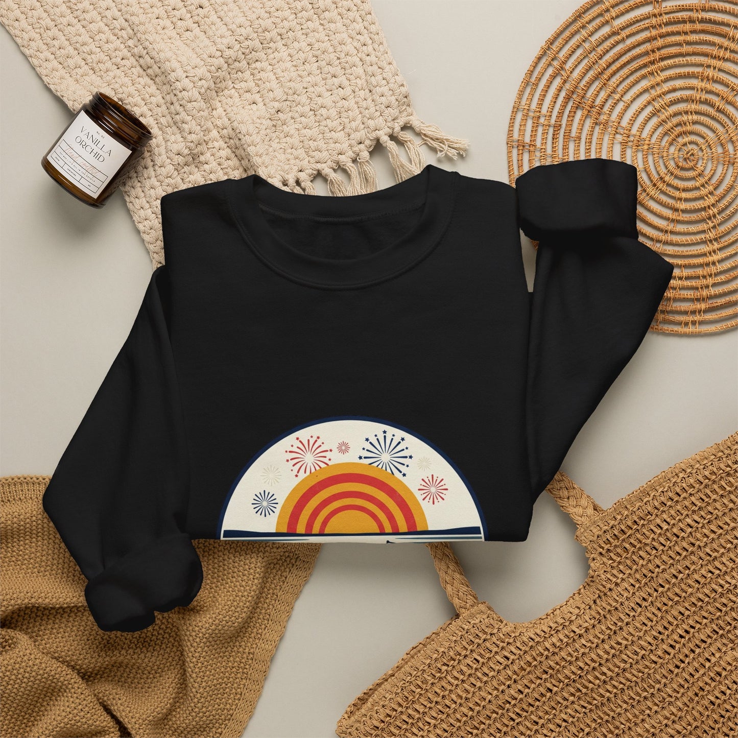 Stars, Stripes, & Lake Nights Unisex Heavy Blend™ Crewneck Sweatshirt
