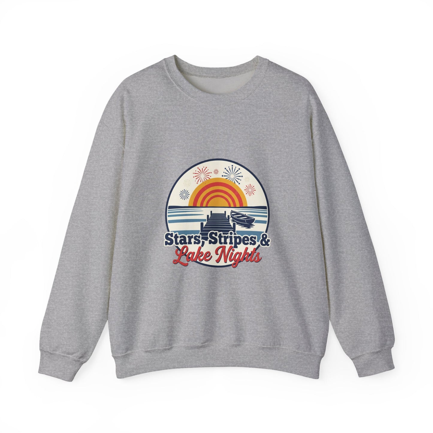 Stars, Stripes, & Lake Nights Unisex Heavy Blend™ Crewneck Sweatshirt