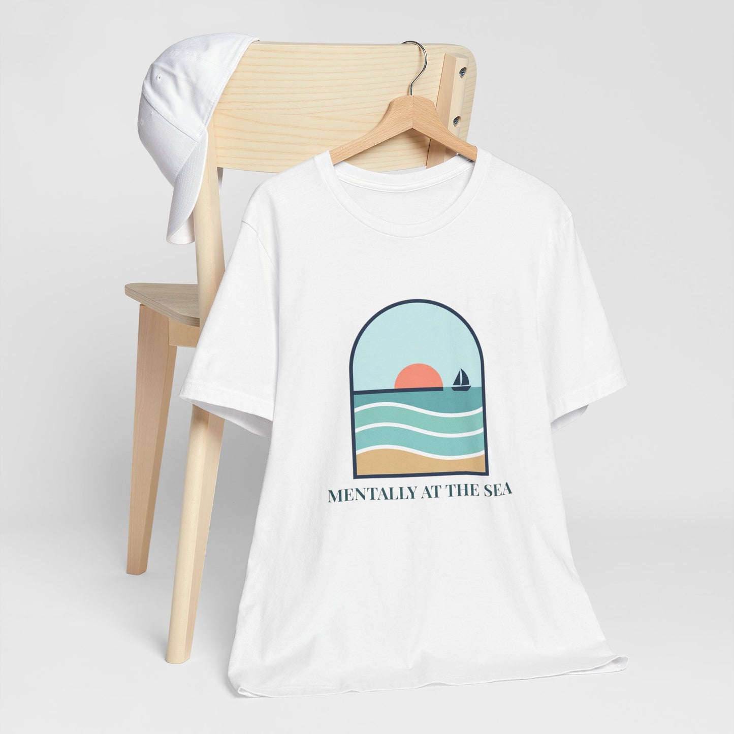 Mentally at the Sea Tee | Coastal Aesthetic, pastel blue seafoam