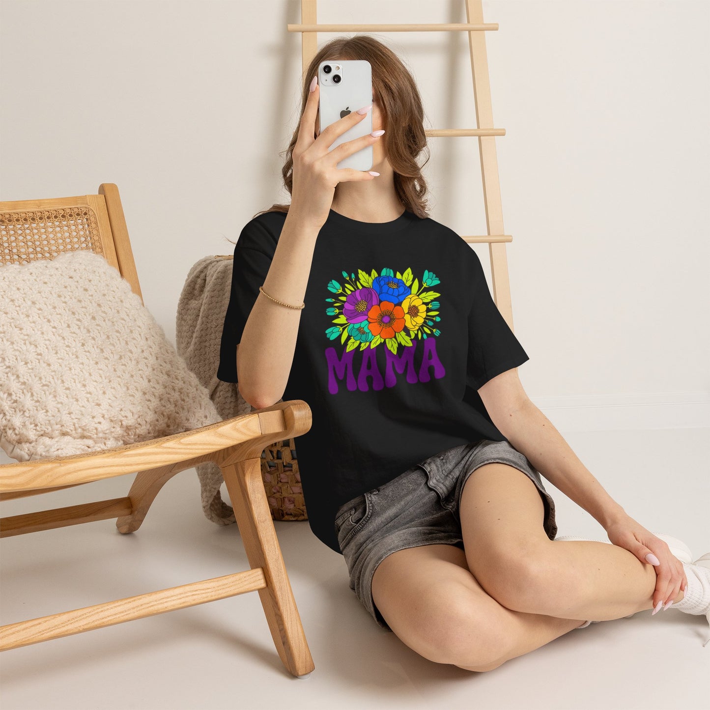 Mama Floral T-Shirt Feminine Floral Mother Tee for Mom Gifts