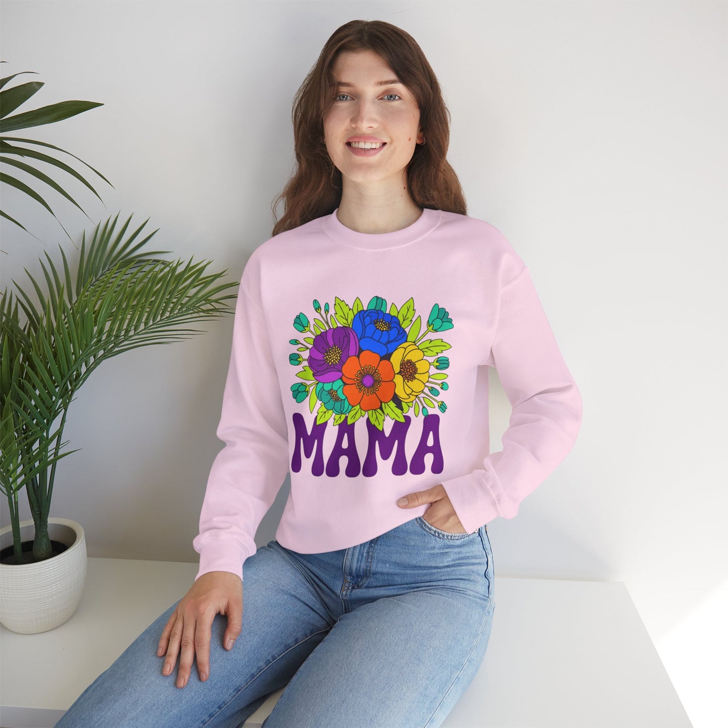 Mama Floral Sweatshirt — Cozy Mother's Day Crewneck