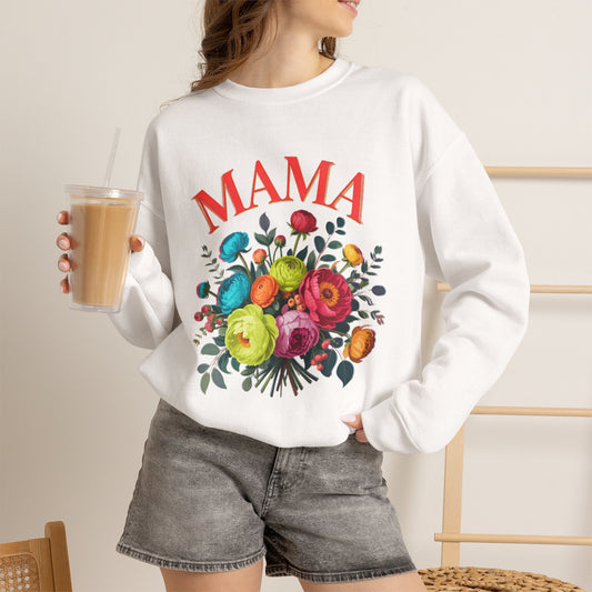 Mama Floral Sweatshirt Cozy Mother’s Day Crewneck