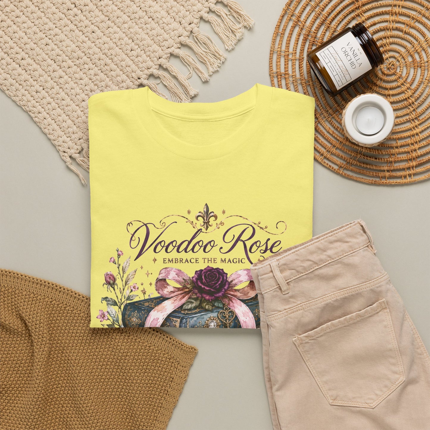 Voodoo Rose Louisiana Stacked Books Tee