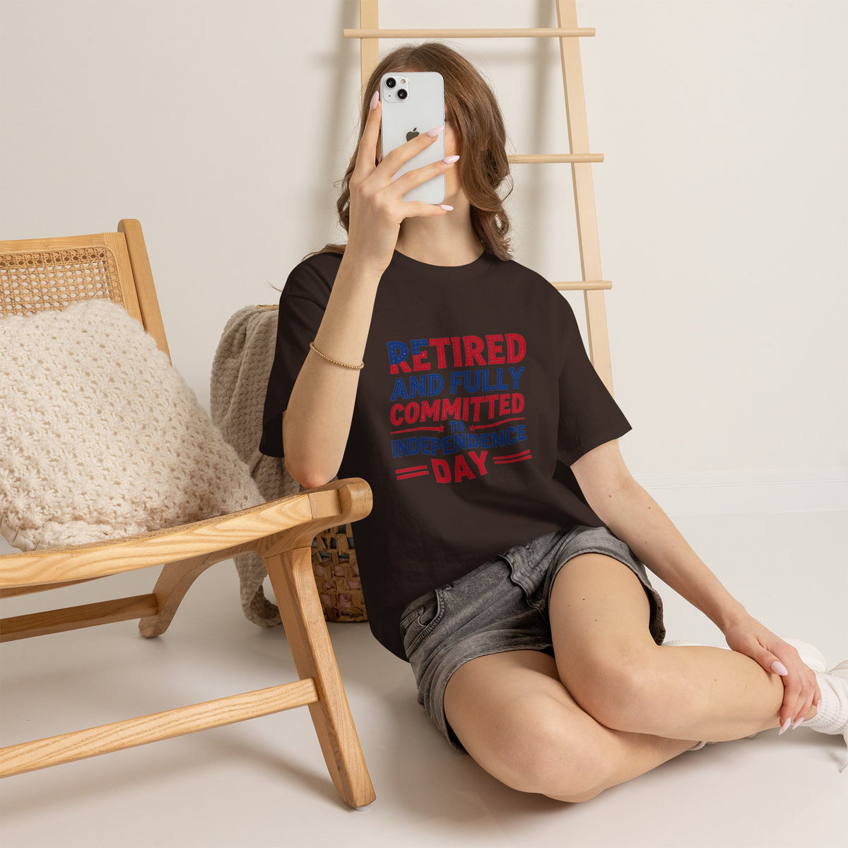 Retired and Fully Committed to Independence Day T-Shirt