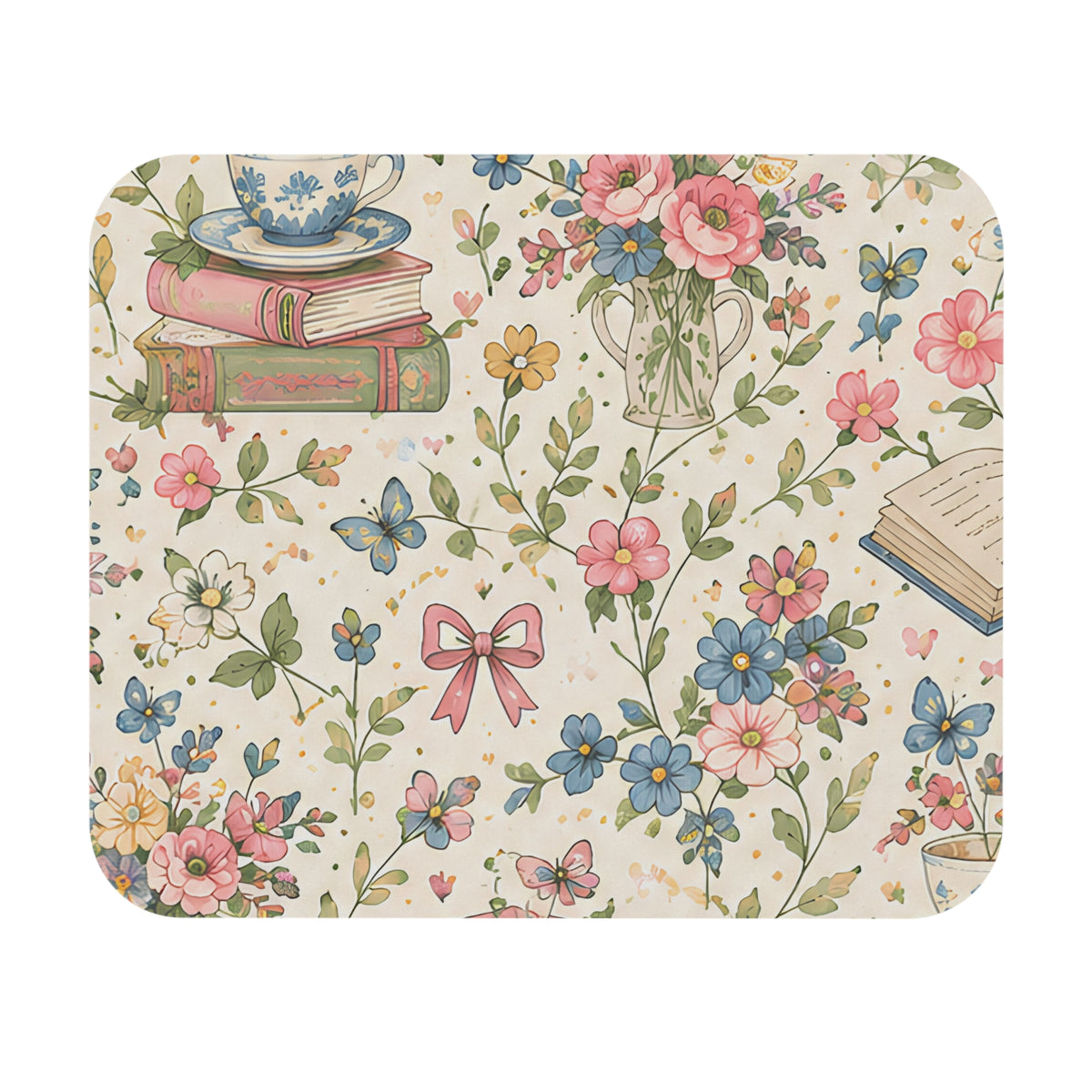 Bookish Blooms Mouse Pad