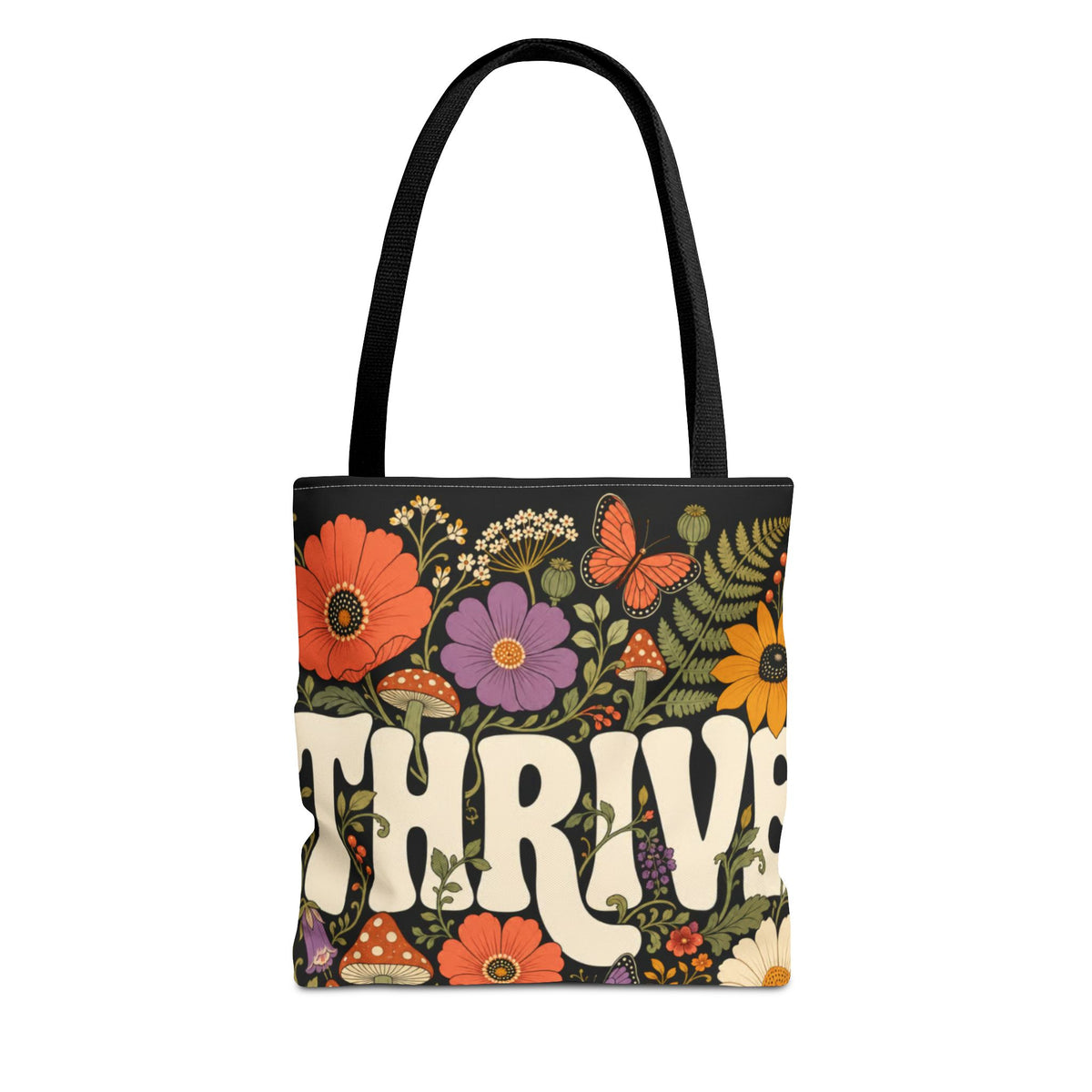 THRIVE Book Club Floral Books Tote Bag — Vintage Garden Print AOP