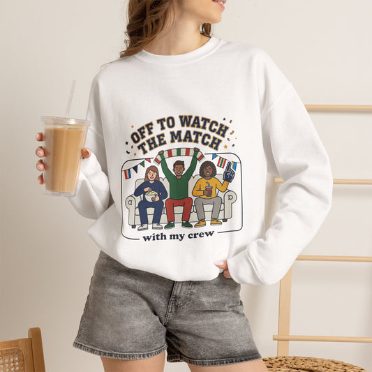 Off to Watch the Match Sweatshirt | soccer watch party, match-day outfit