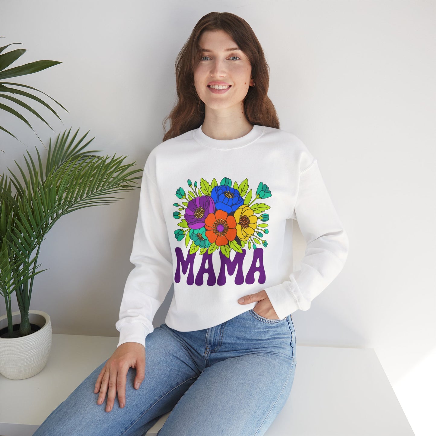 Mama Floral Sweatshirt — Cozy Mother's Day Crewneck