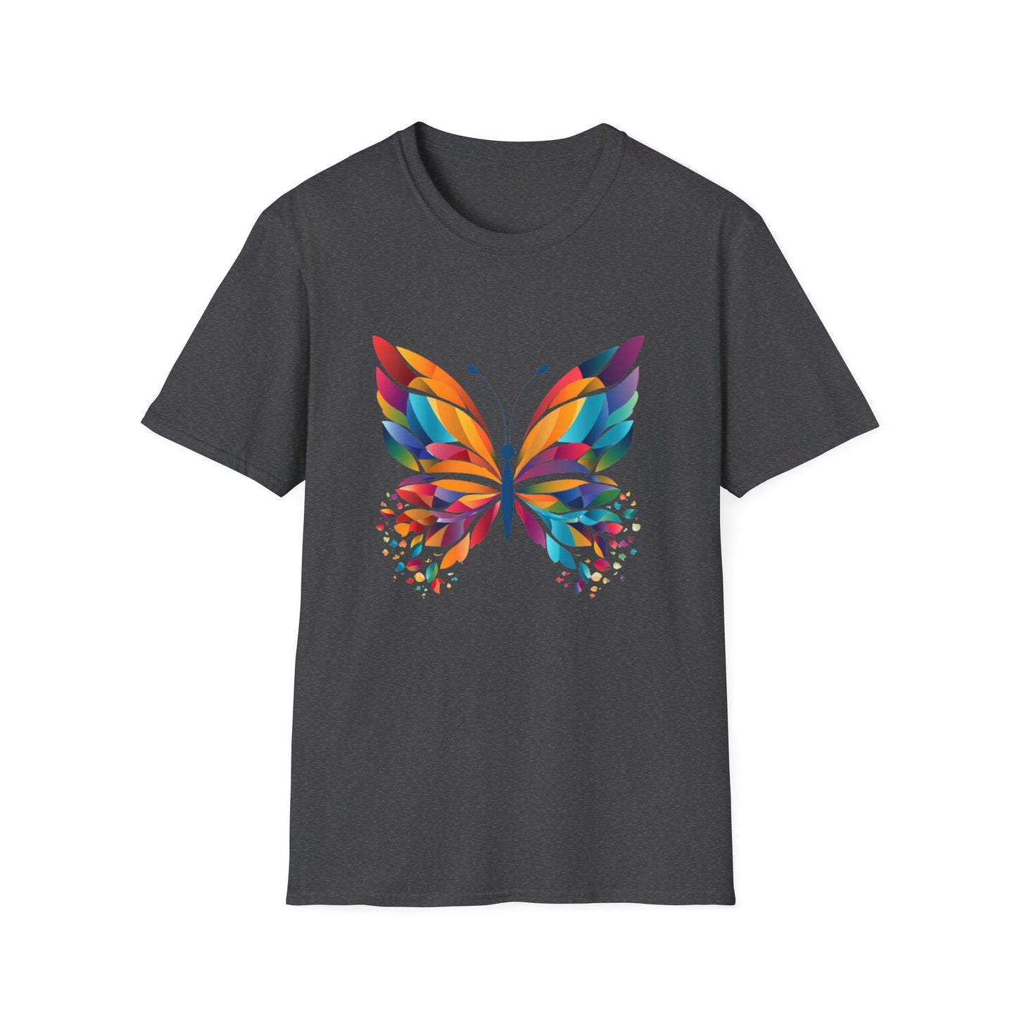 Colorful Butterfly T-Shirt — Vibrant Rainbow Wing Graphic Tee