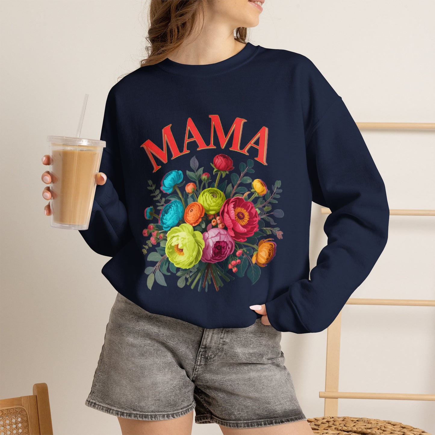Mama Floral Sweatshirt Cozy Mother’s Day Crewneck