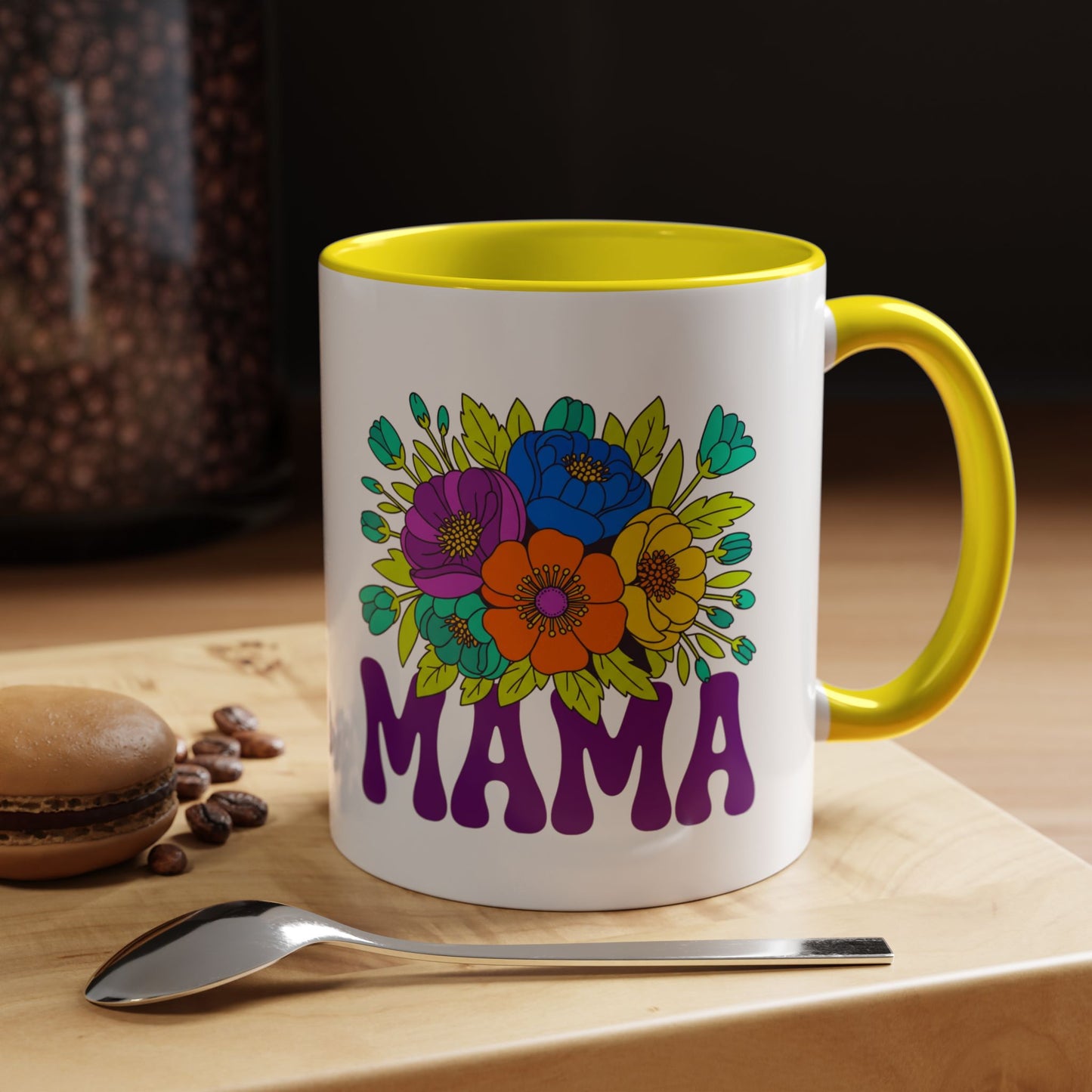 Mama Floral Coffee Mug Accent 11/15oz