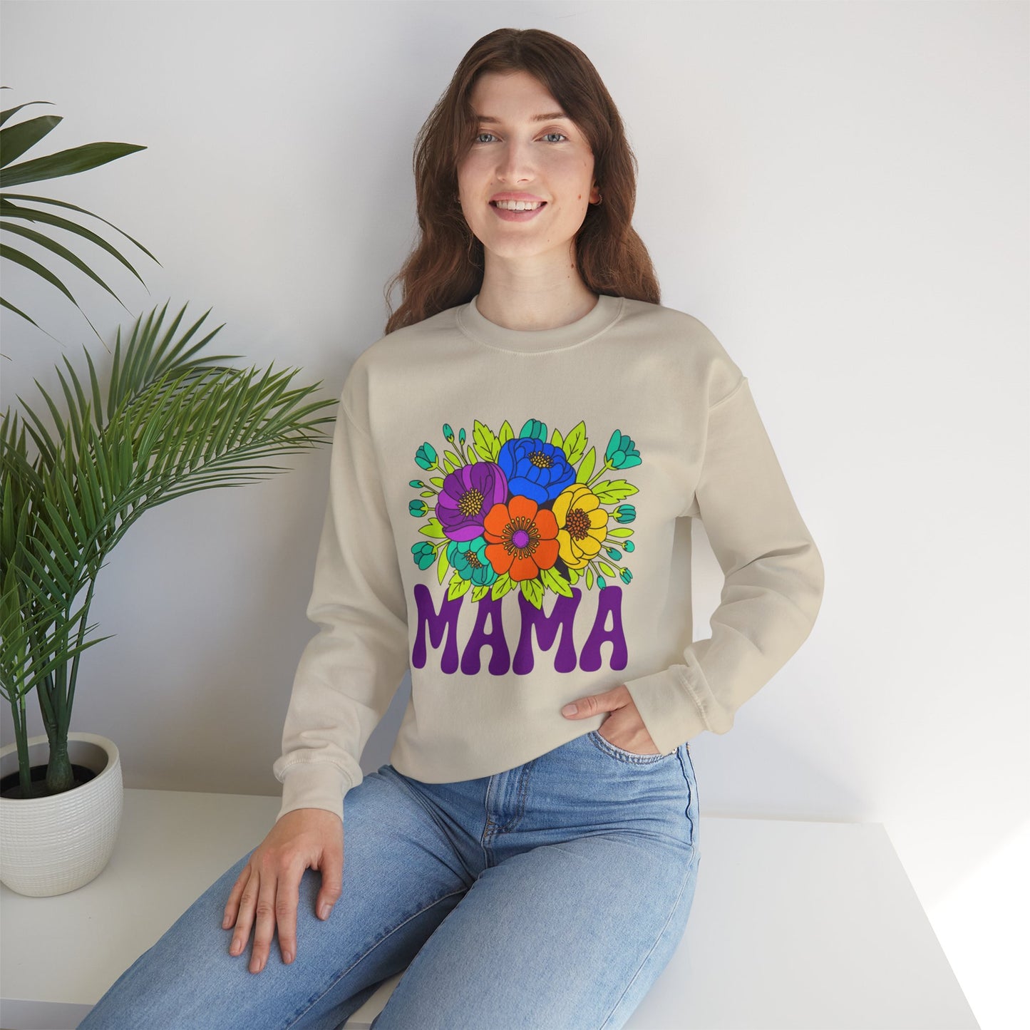 Mama Floral Sweatshirt — Cozy Mother's Day Crewneck