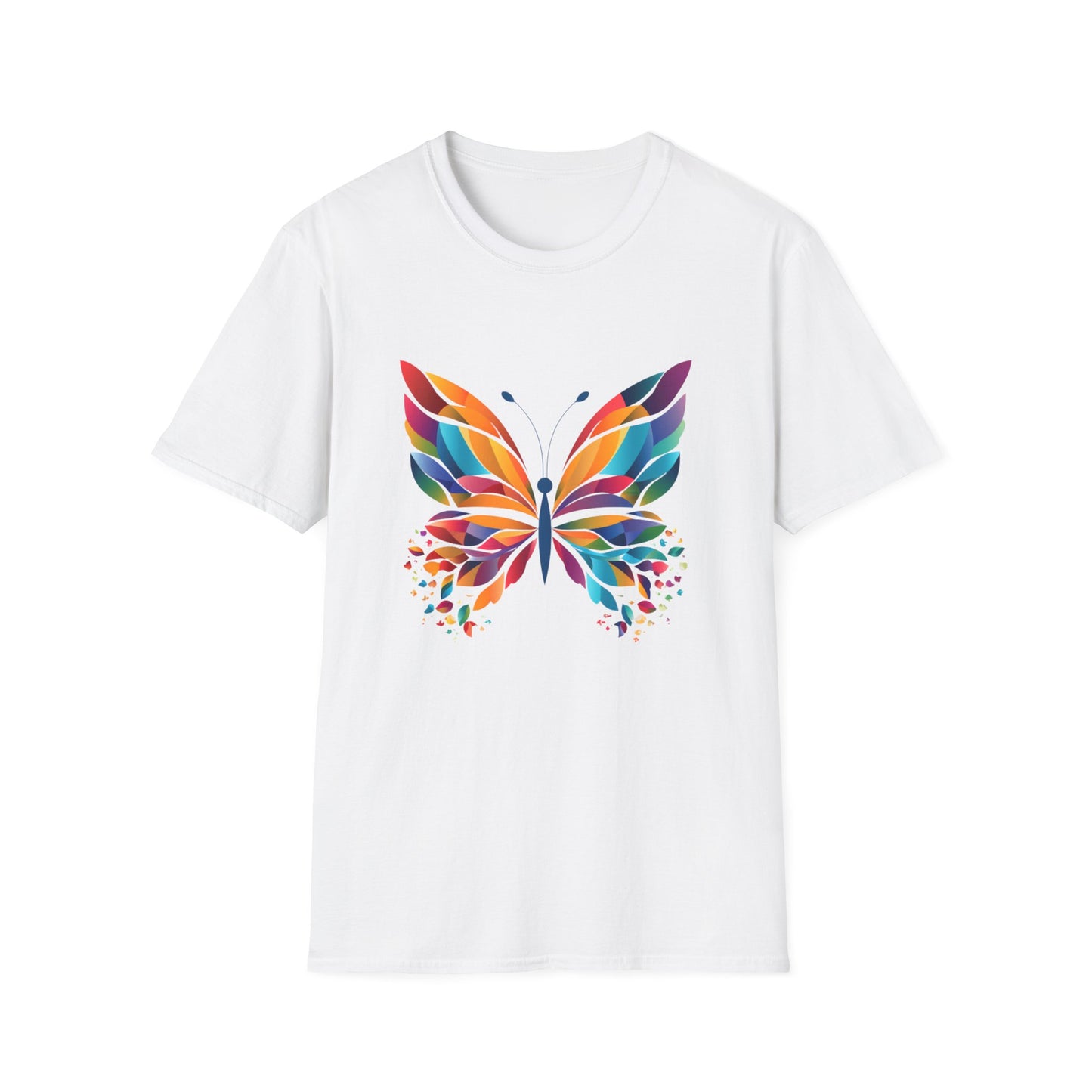 Colorful Butterfly T-Shirt — Vibrant Rainbow Wing Graphic Tee
