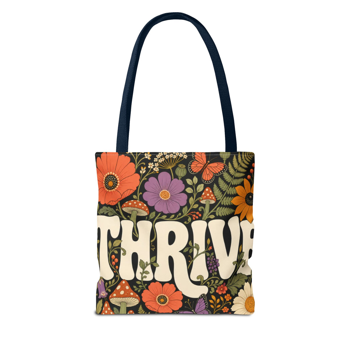 THRIVE Book Club Floral Books Tote Bag — Vintage Garden Print AOP