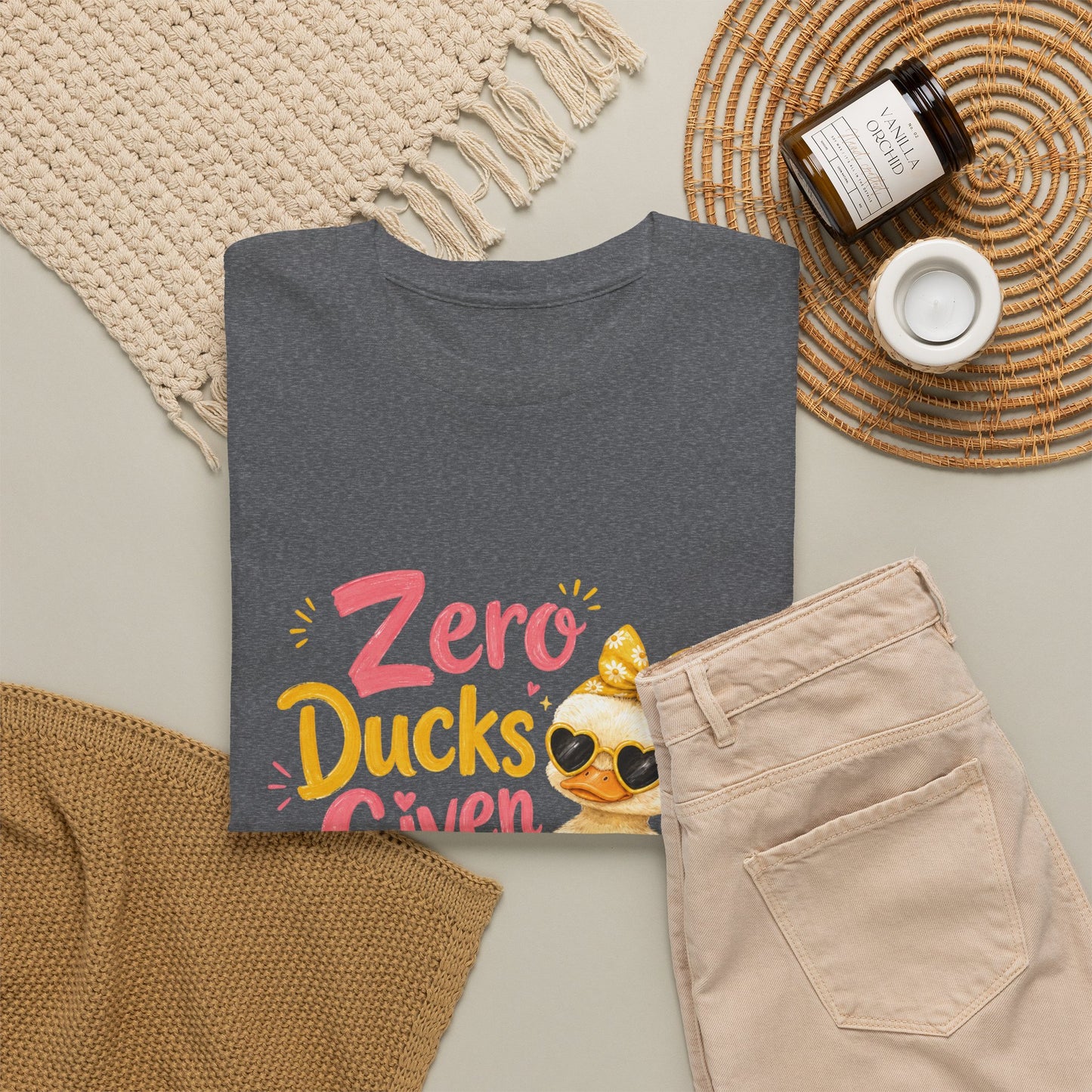 Zero Ducks Given T-Shirt | Cute Duck, Sunflowers, Funny Phrase