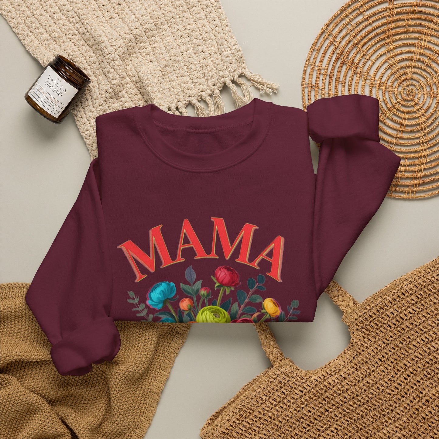 Mama Floral Sweatshirt Cozy Mother’s Day Crewneck