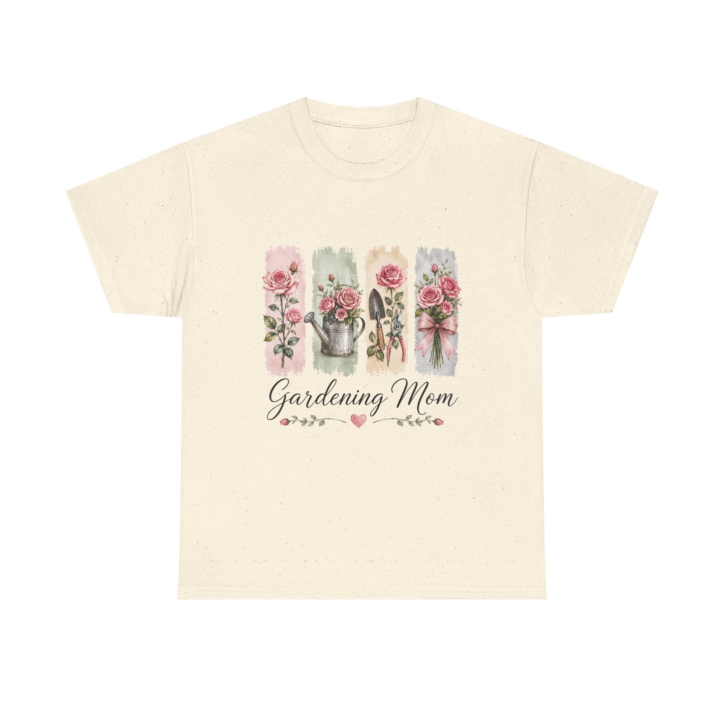 Gardening Mom T-Shirt – Floral Watercolor Garden Tools Tee