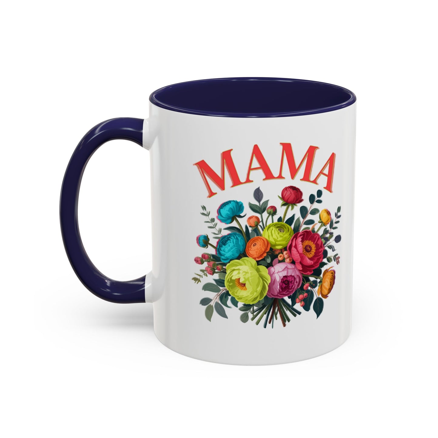 Mama Floral Coffee Mug – Mother's Day Bouquet Accent Mug (11/15oz)