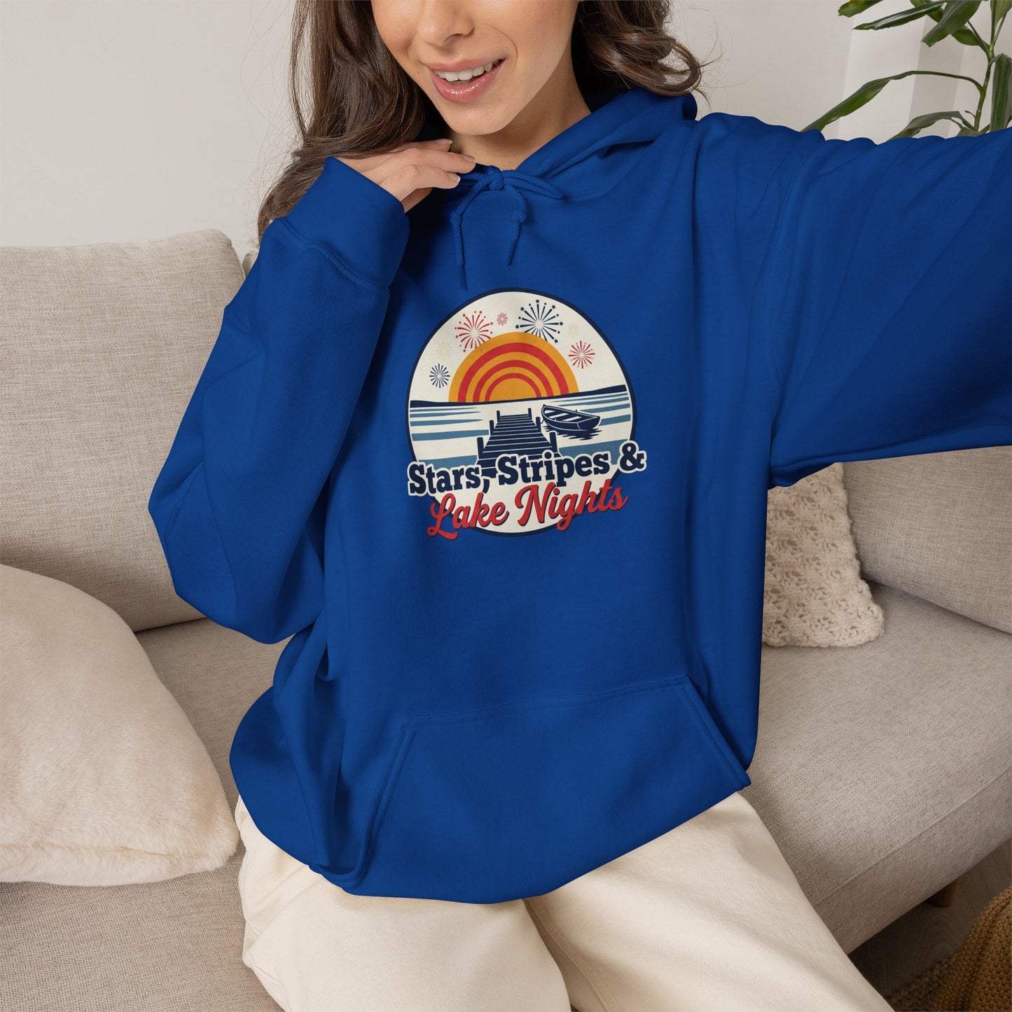Stars, Stripes, & Lake Nights Heavy Blend™ Hooded Sweatshirt