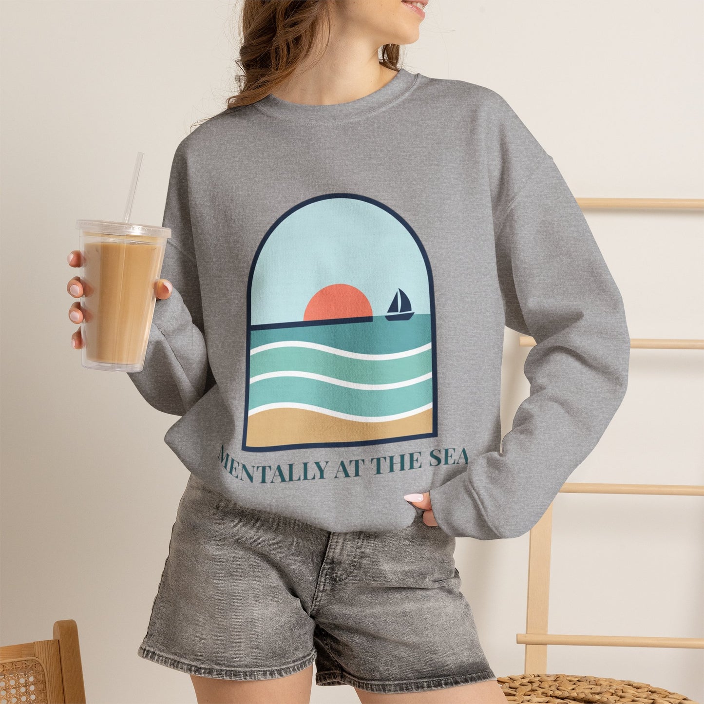 Mentally at the Sea Heavy Blend™ Crewneck Sweatshirt