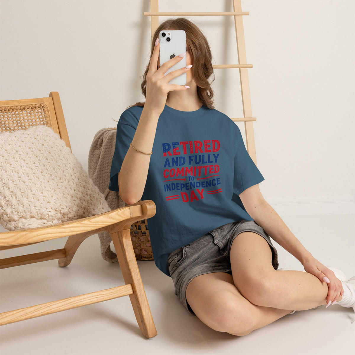 Retired and Fully Committed to Independence Day T-Shirt