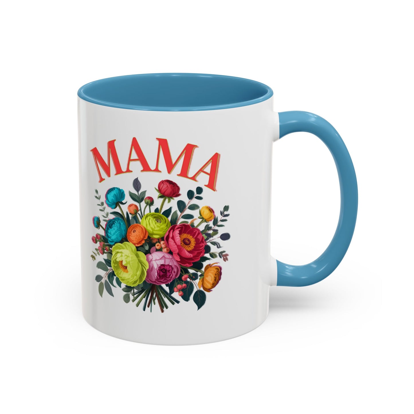 Mama Floral Coffee Mug – Mother's Day Bouquet Accent Mug (11/15oz)