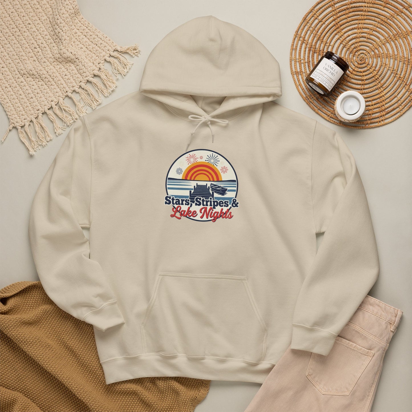Stars, Stripes, & Lake Nights Heavy Blend™ Hooded Sweatshirt