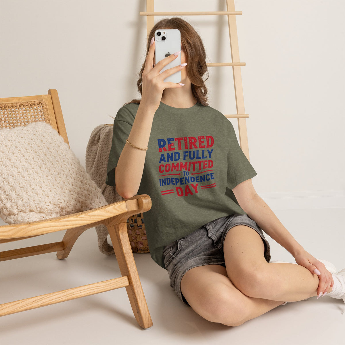 Retired and Fully Committed to Independence Day T-Shirt