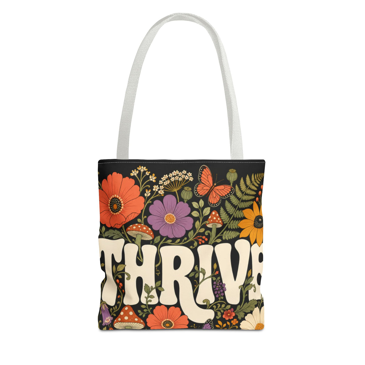 THRIVE Book Club Floral Books Tote Bag — Vintage Garden Print AOP