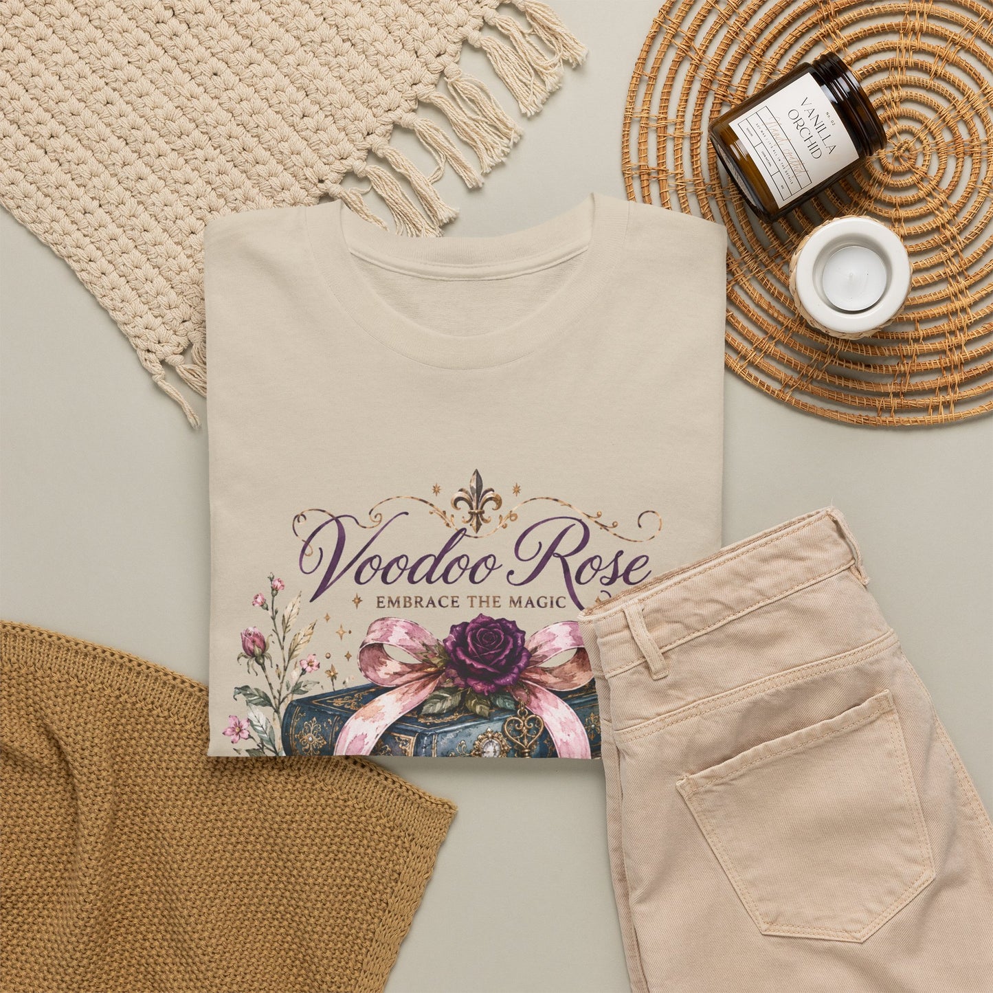 Voodoo Rose Louisiana Stacked Books Tee