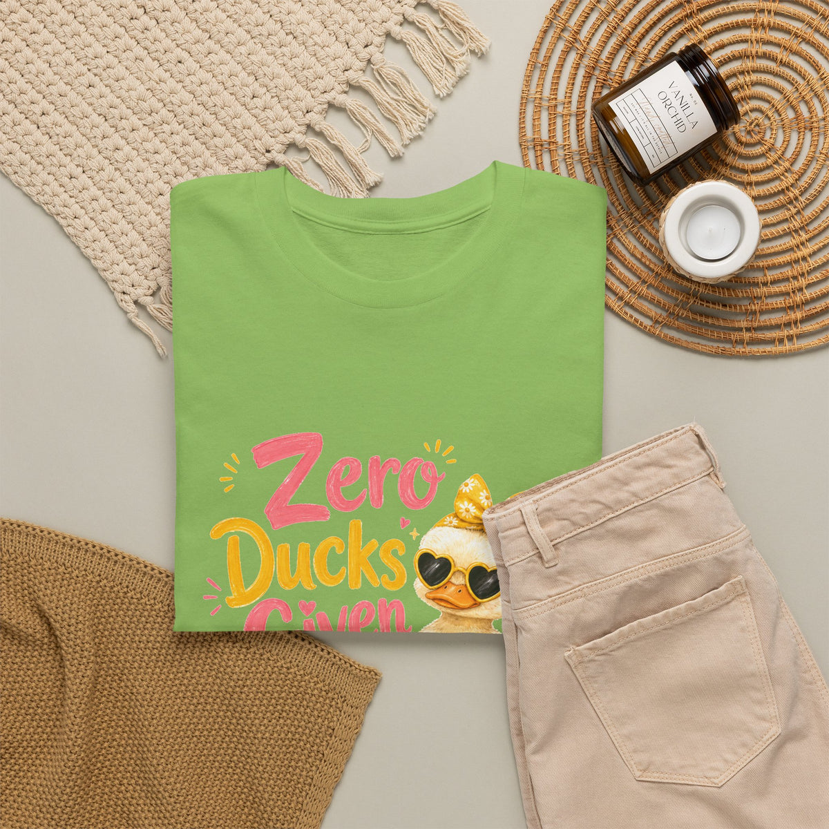 Zero Ducks Given T-Shirt | Cute Duck, Sunflowers, Funny Phrase