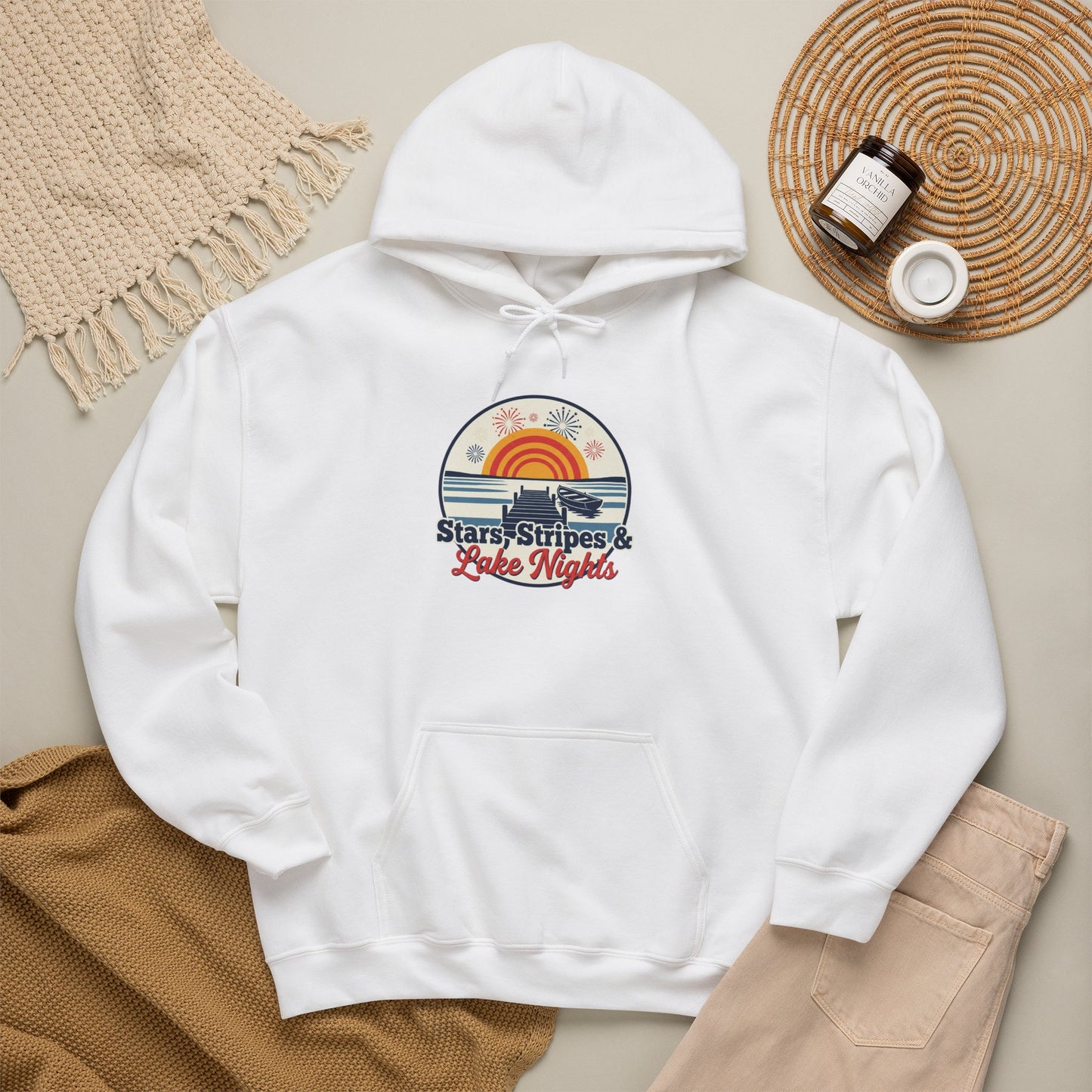 Stars, Stripes, & Lake Nights Heavy Blend™ Hooded Sweatshirt